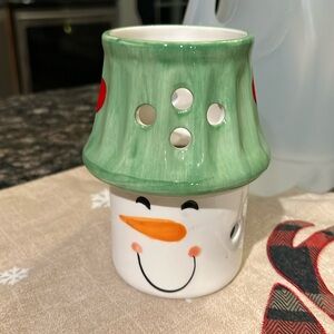 Snowman tea light decoration